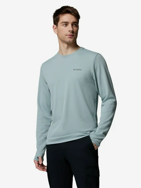 Лонгслив Columbia Tech Trail Utility Warm Ls Crew, голубой, арт. 2136881clb-461