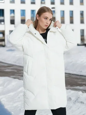 Пальто пуховое женское, белый, арт. w562349306-4w
