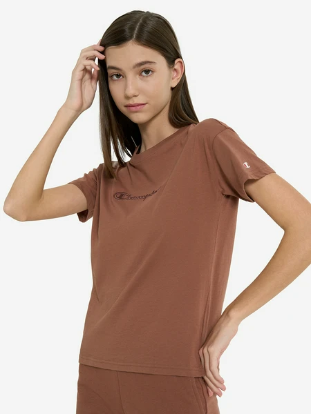 Футболка для девочек Champion, коричневый, арт. 118031c0k-ms036