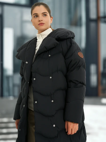 Пальто пуховое, черный, арт. 131790c37-99