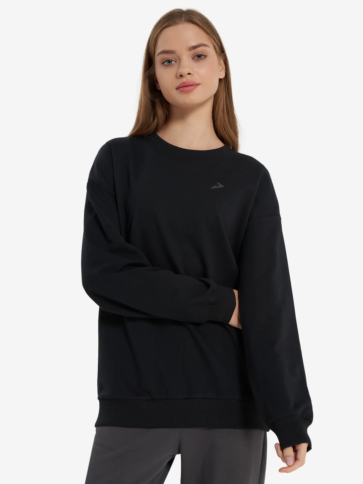 Свитшот женский оверсайз Demix, черный, арт. 125178dmx-99