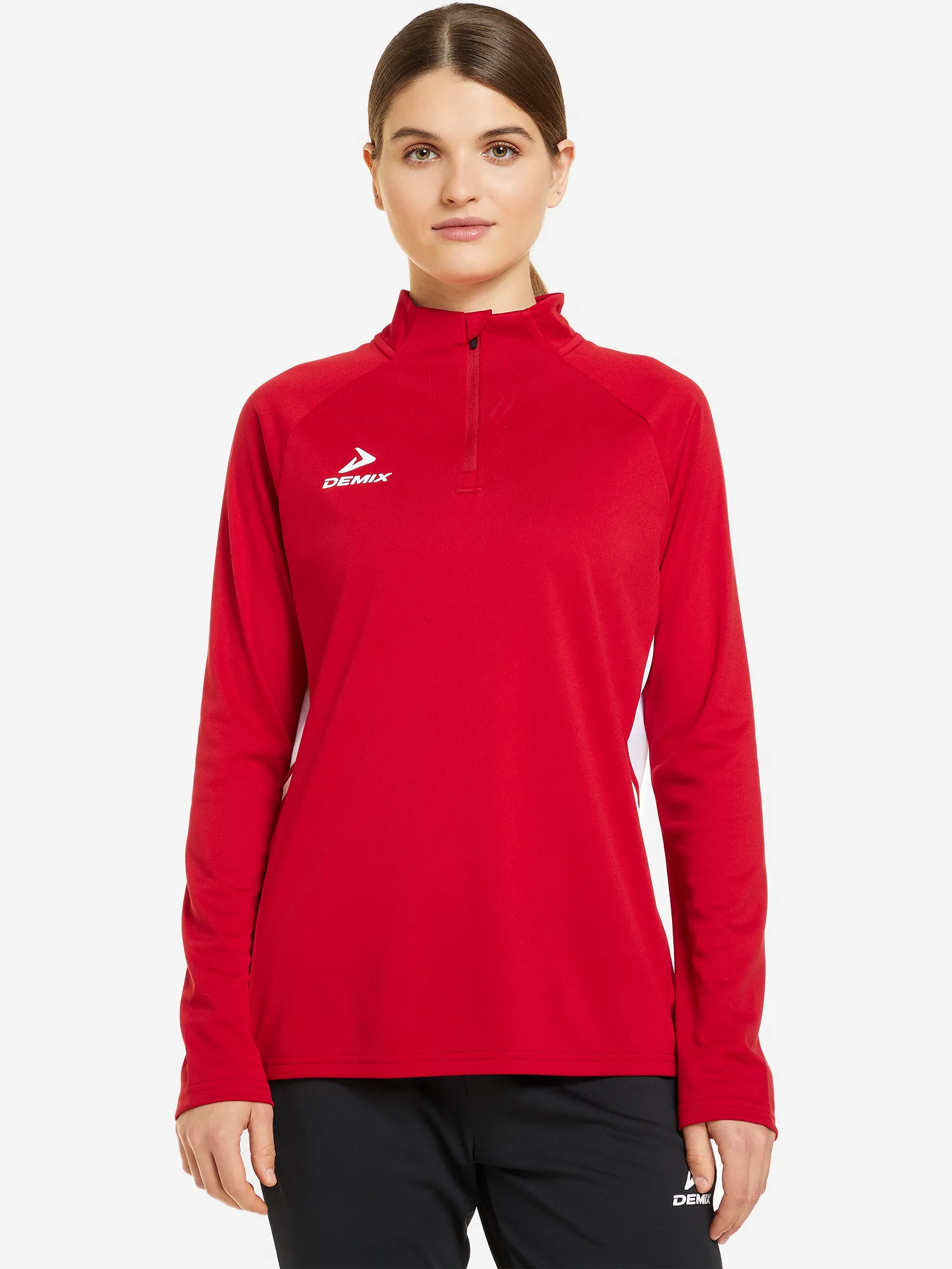 Джемпер футбольный женский Demix Midfielder, красный, арт. 126033dmx-r3