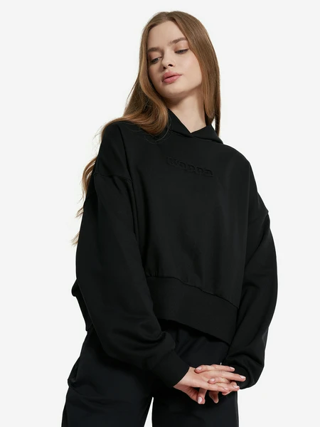 Худи женское оверсайз Kappa, черный, арт. 136928kap-99