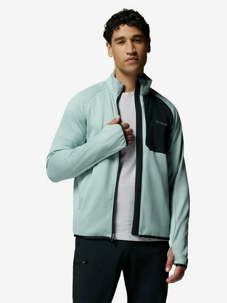 Джемпер флисовый Columbia Triple Canyon Grid Fleece FZ II, синий, арт. 2094961clb-461
