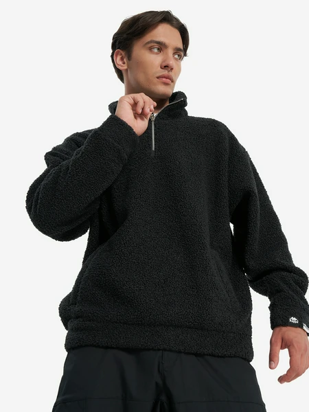 Джемпер флисовый мужской оверсайз Kappa, черный, арт. 136968kap-99