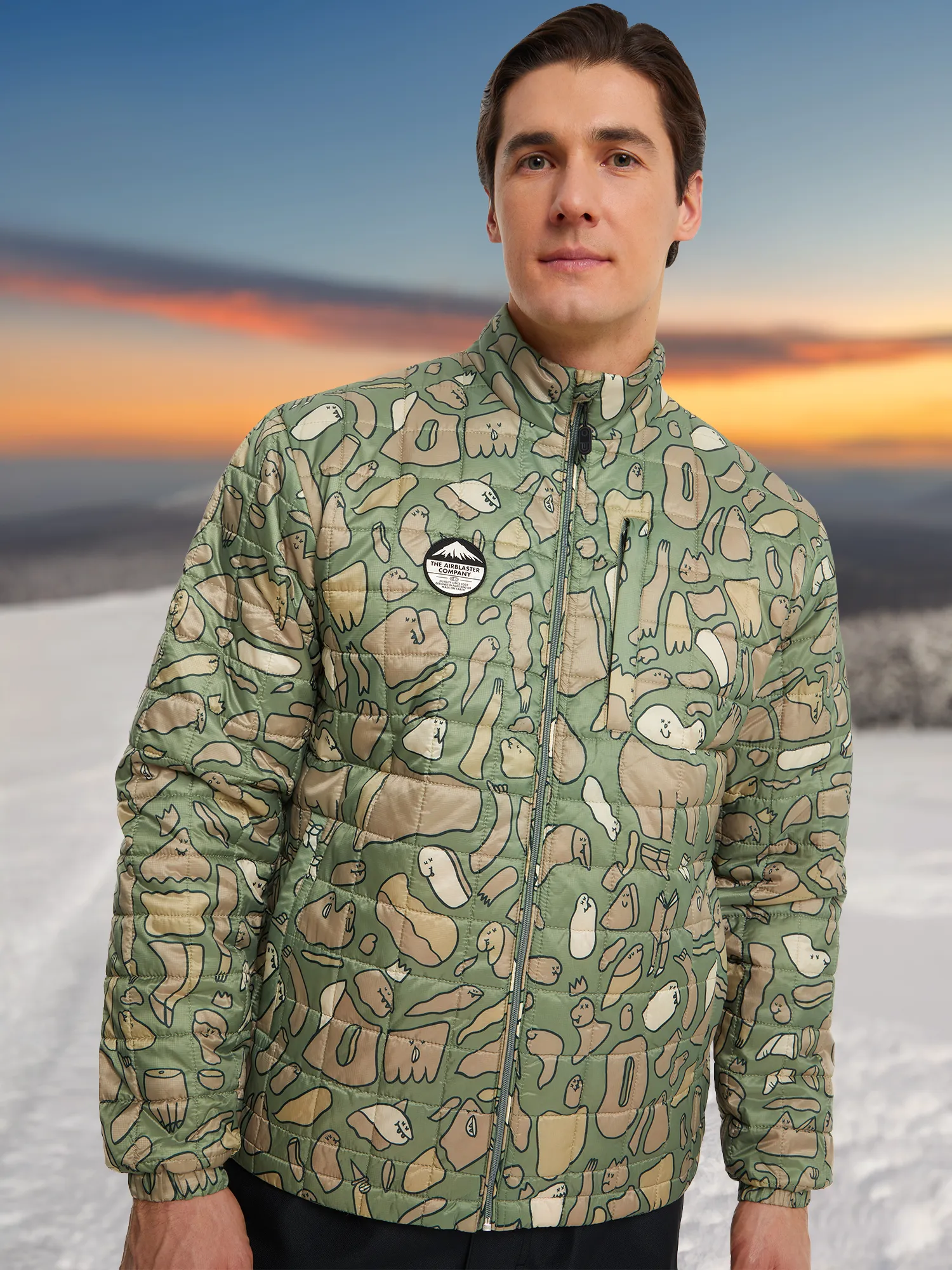 Куртка утепленная мужская Airblaster Micropuff, зеленый, арт. ab24mlfj_202a36-grc