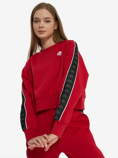 Джемпер флисовый женский оверсайз Kappa, красный, арт. 311u1twkap-r05