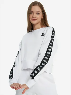 Джемпер флисовый женский оверсайз Kappa, белый, арт. 311U1TWKAP-RZU