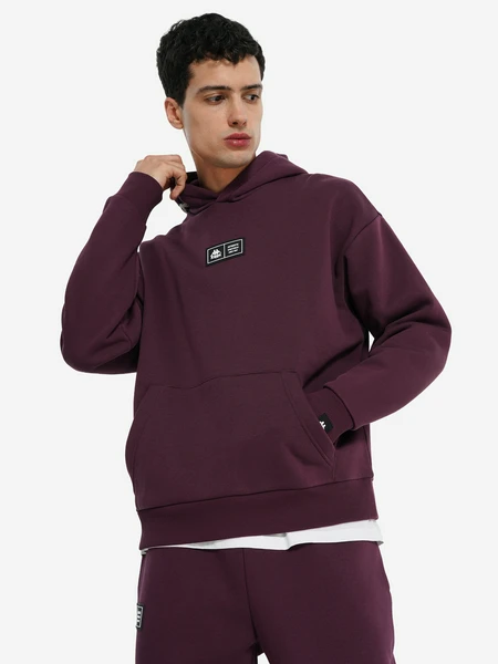Мужское худи оверсайз Kappa, красный, арт. 136985kap-84