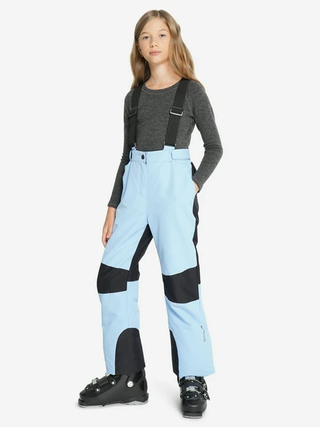 Брюки утепленные для девочек Glissade, голубой, арт. 131878gsd-qb