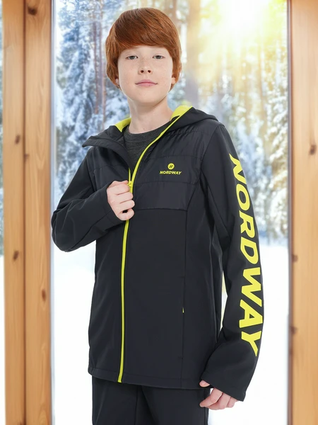 Куртка софтшелл для мальчиков Nordway, черный, арт. 137318ndw-bo