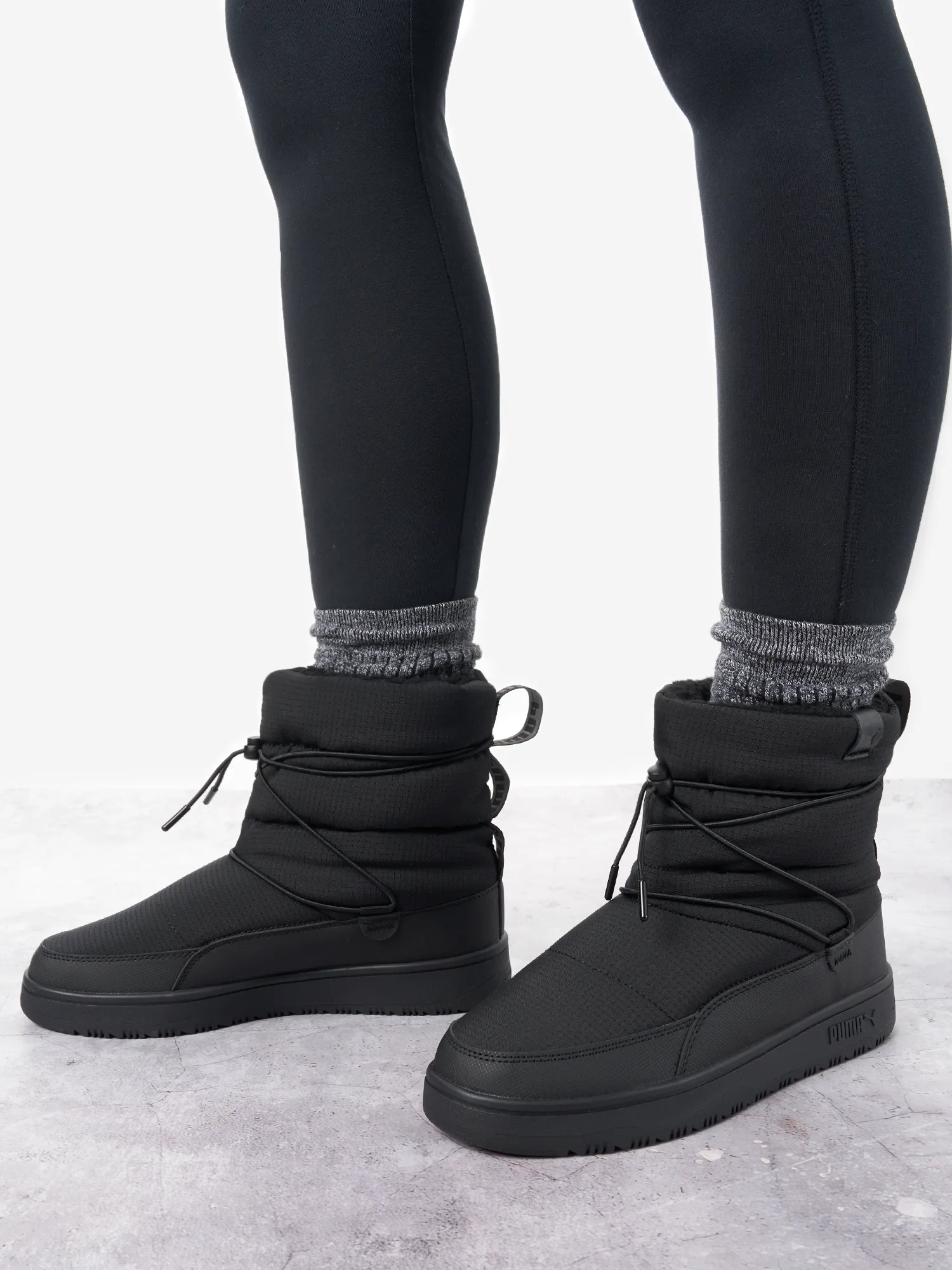 Дутики женские PUMA Snowbae, черный, арт. 393920p0p-01