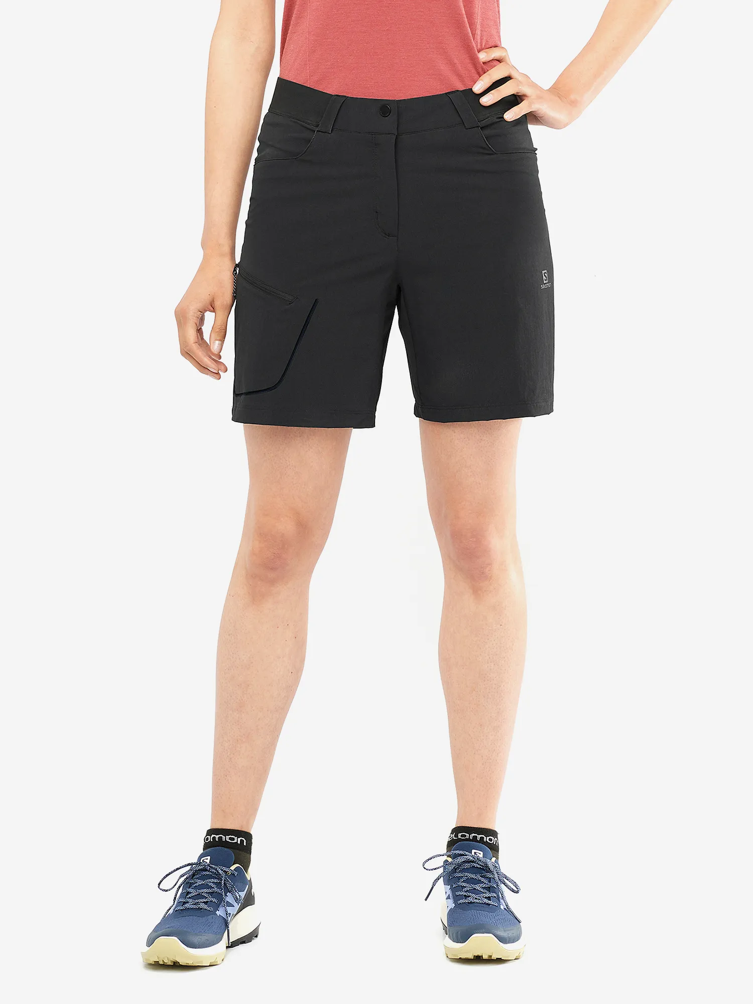 Шорты женские Salomon Wayfarer, черный, арт. lc1703800s03-.