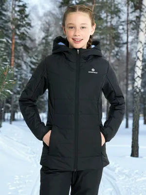 Куртка утепленная для девочек Nordway, черный, арт. 132402