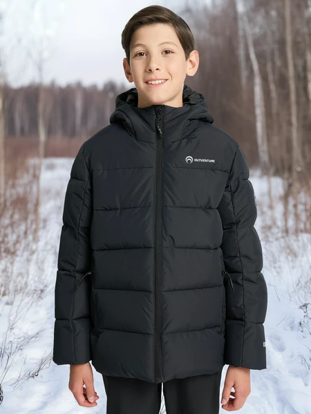 Пуховик для мальчиков Outventure, черный, арт. 29285