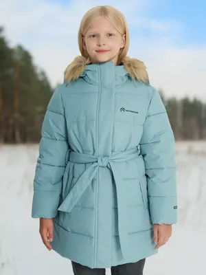 Пуховик для девочек Outventure, голубой, арт. 137413OUT-N0