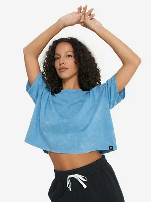 Футболка женская Under Armour Rival Wash, синий, арт. 1389724U0F-452