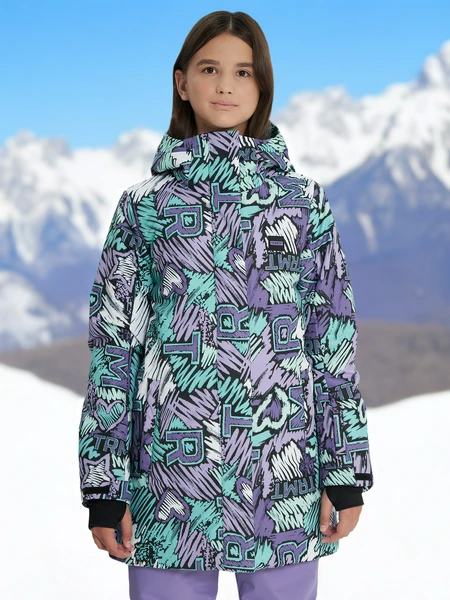 Утепленная куртка для девочек Termit, фиолетовый, арт. 138582trt-l1