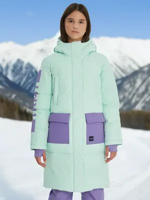 Пальто утепленное для девочек Termit, голубой, арт. 138580TRT-QL