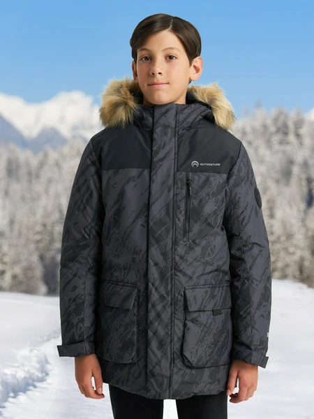 Пуховик для мальчиков Outventure, черный, арт. 29431