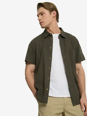 Рубашка с коротким рукавом, коричневый, арт. 127693OUT-T4