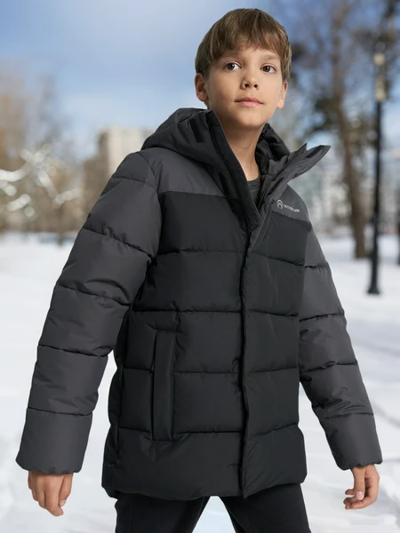 Пуховик для мальчиков Outventure, черный, арт. 117693out-b4