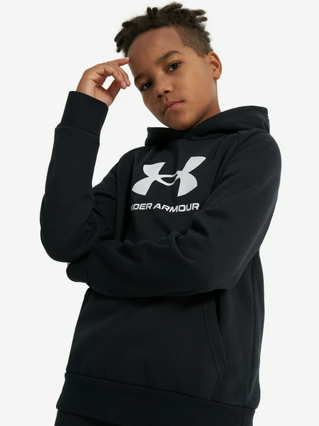 Худи для мальчиков Under Armour Rival, черный, арт. 1379791u0f-001