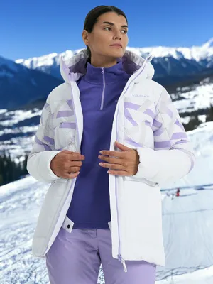 Пуховик женский Glissade, белый, арт. 131414