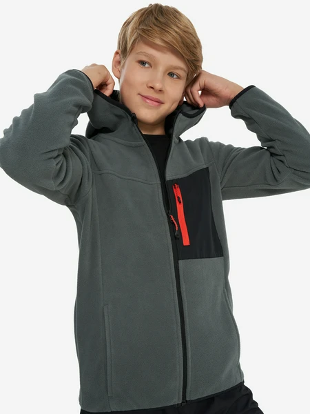 Джемпер флисовый для мальчиков Northland, серый, арт. 29868