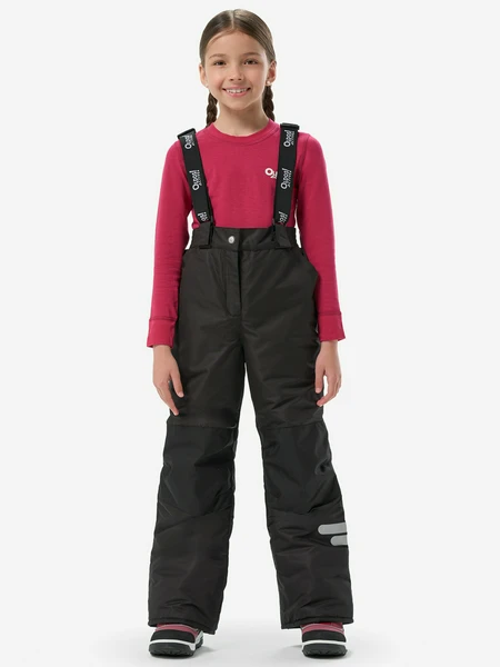 Брюки утепленные для девочек Oldos, черный, арт. awa25ptu121o1k-black