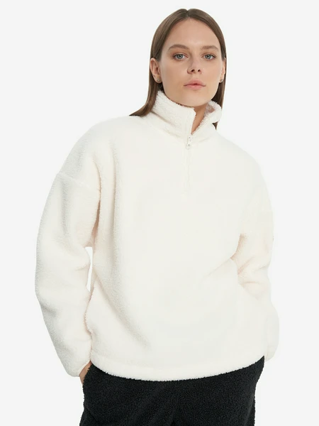 Флисовый джемпер женский, бежевый, арт. 140580c37-01