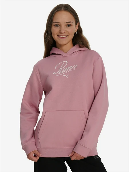 Худи для девочек PUMA Script, розовый, арт. 29946