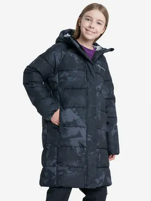 Пальто утепленное для девочек, черный, арт. 137394OUT-B2