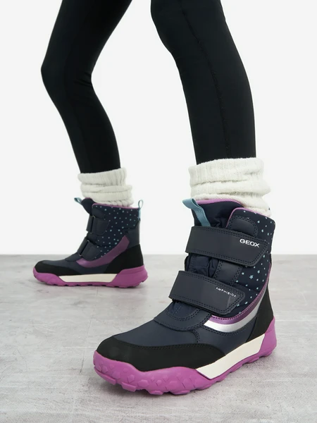 Сапоги утепленные для девочек Geox Trekkyup, синий, арт. 29978
