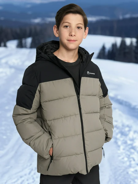 Пуховик для мальчиков Outventure, бежевый, арт. 29988
