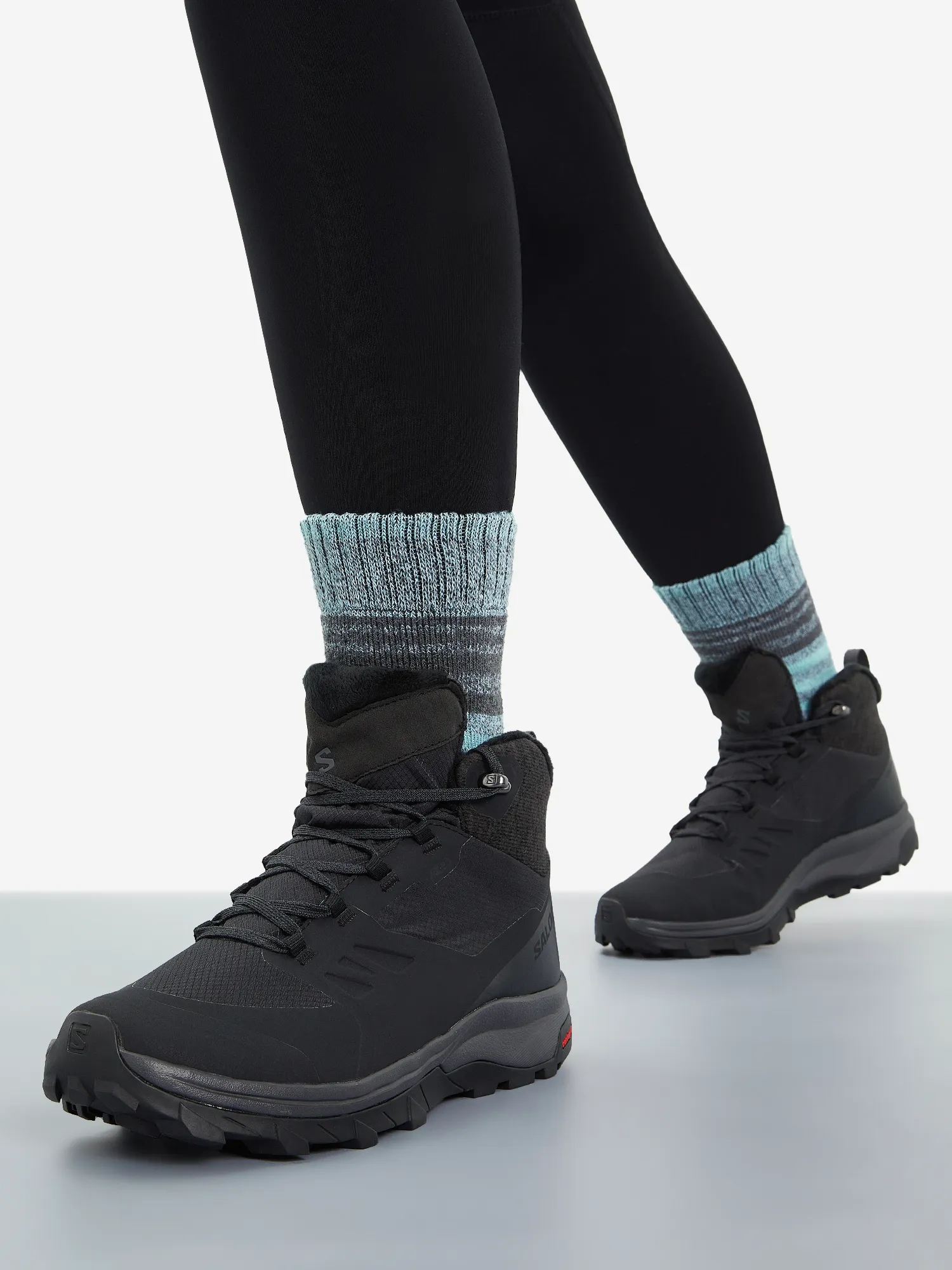 Ботинки утепленные Salomon Outsnap CSWP, черный, арт. l41110100s03-.