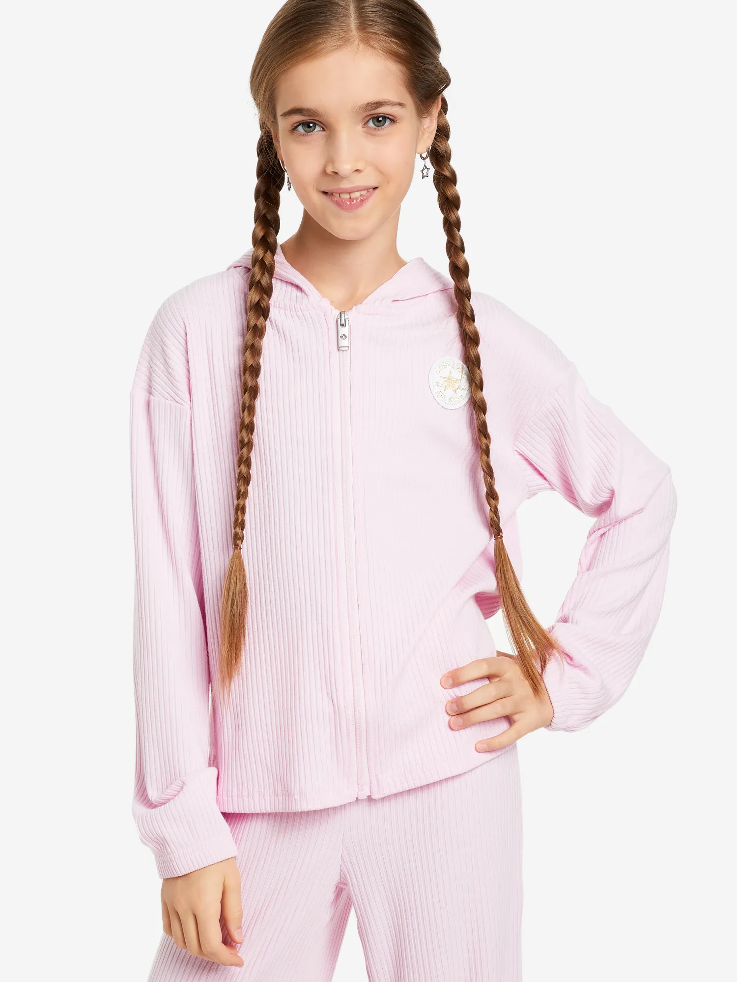 Толстовка для девочек Converse, розовый, арт. 4cc863c0y-a9y