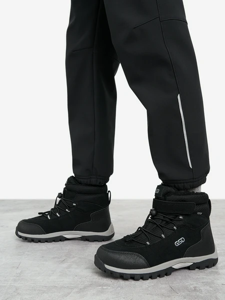 Утепленные ботинки для мальчиков, черный, арт. 143414g17-99