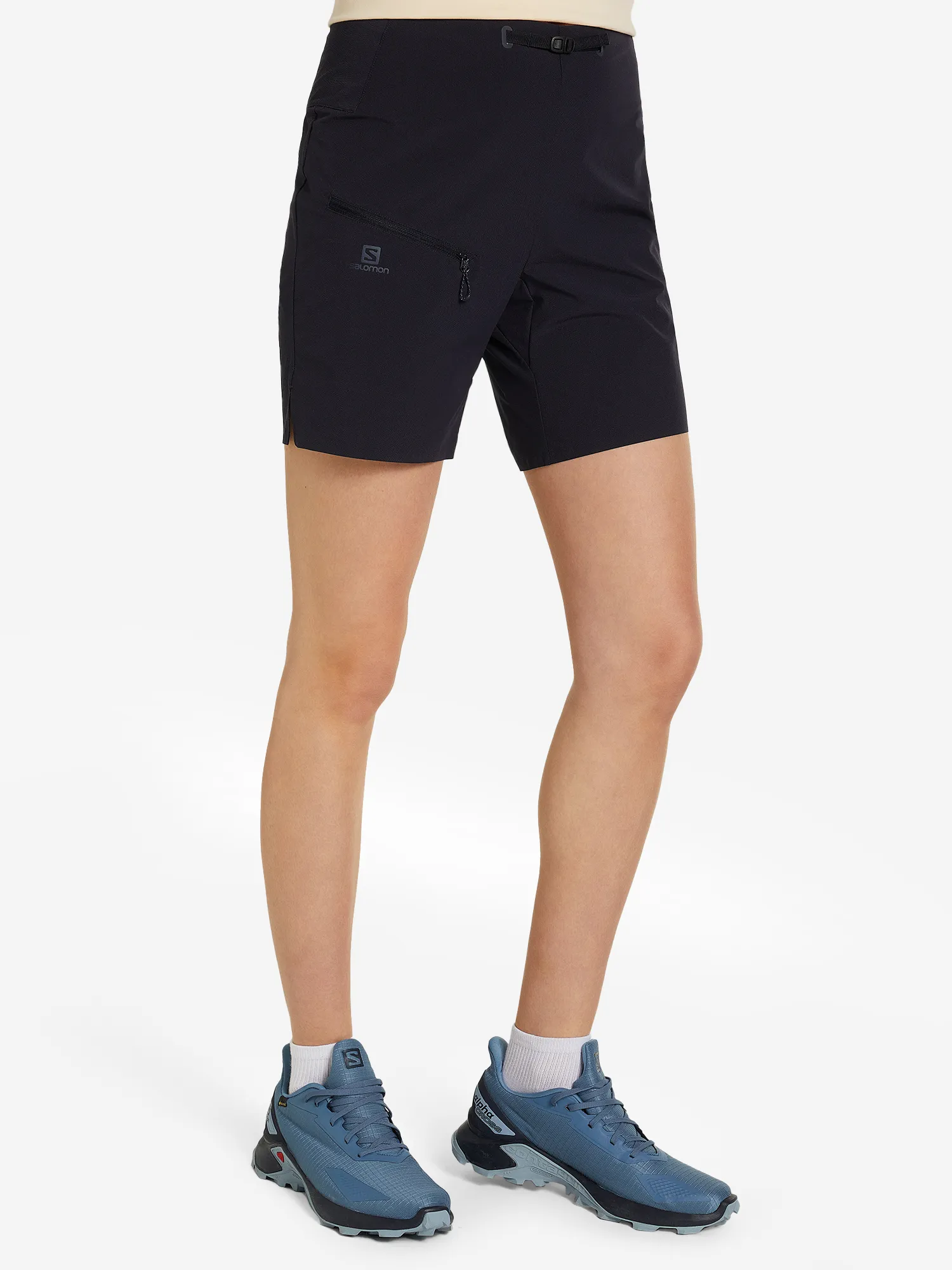 Шорты женские Salomon Outspeed, синий, арт. lc1504800s03-.