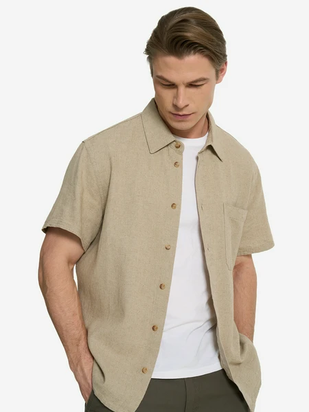 Рубашка с коротким рукавом Outventure, коричневый, арт. 127693out-3c