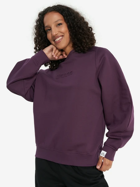 Свитшот женский оверсайз Kappa, фиолетовый, арт. 30326