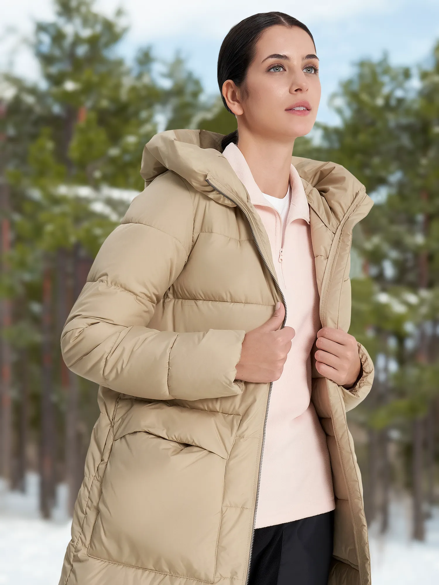 Пуховик женский Outventure, желтый, арт. 130819out-60