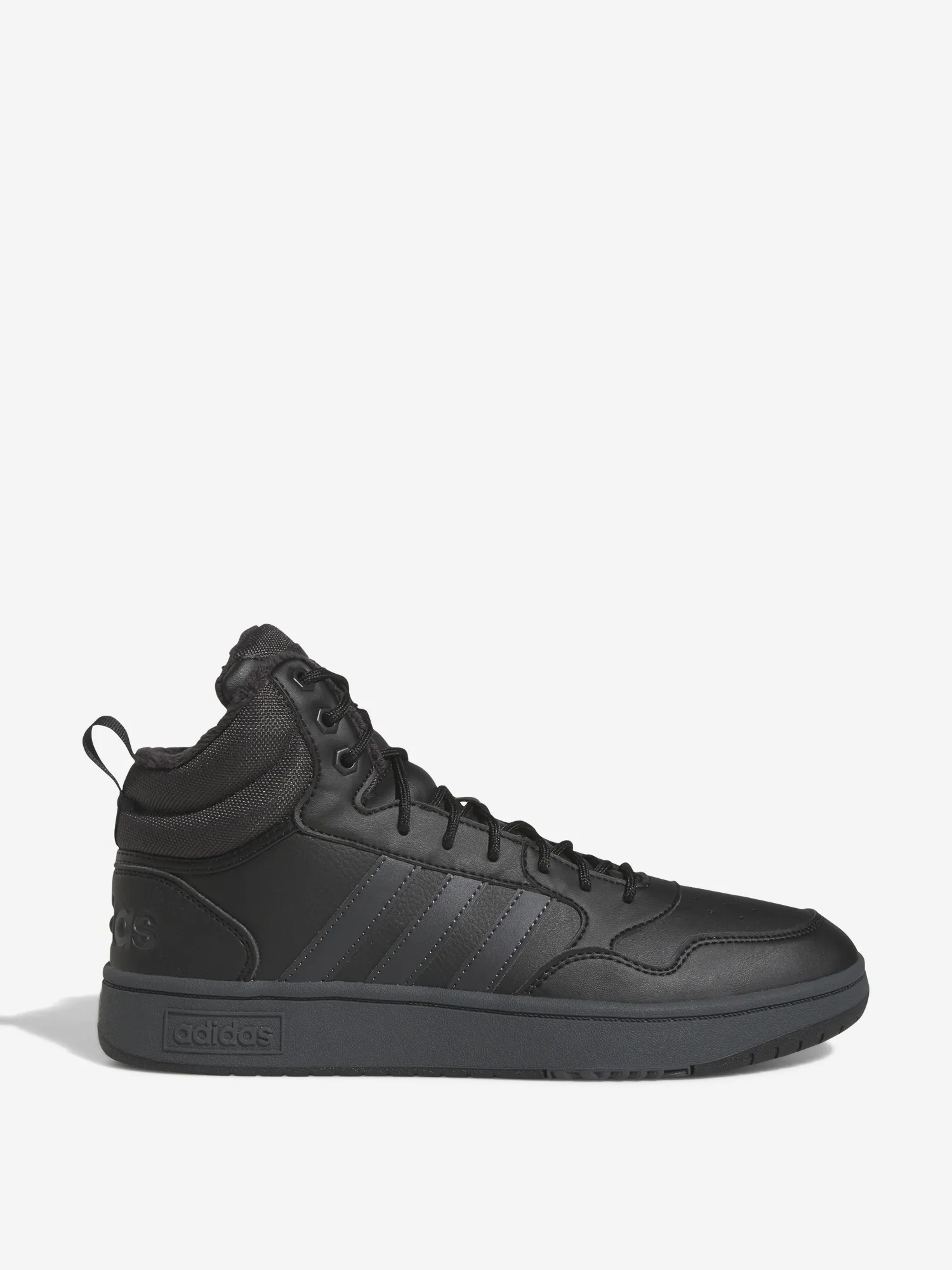 Мужские утепленные кеды Adidas Hoops 3.0 MID WTR, черный, арт. gw6421a01-.