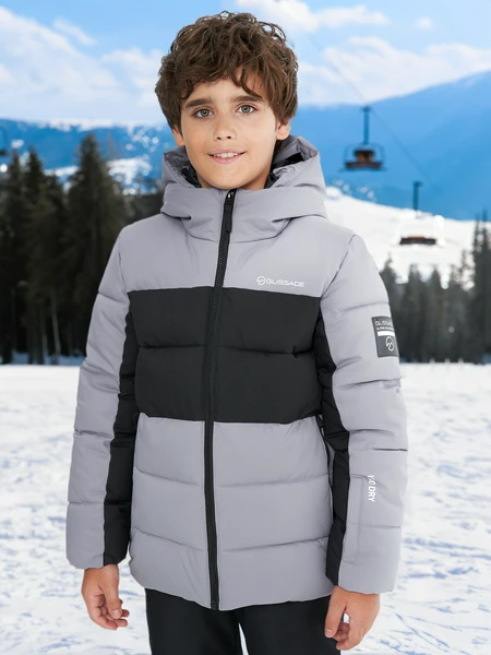 Пуховик для мальчиков Glissade, серый, арт. 131780gsd-ab
