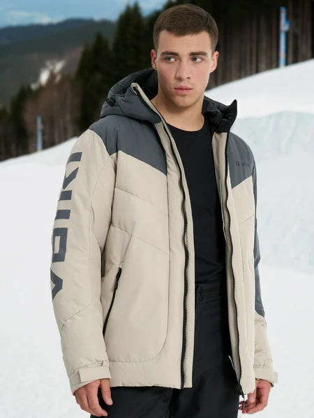 Пуховик мужской Volkl, бежевый, арт. 131336vlkl-ca