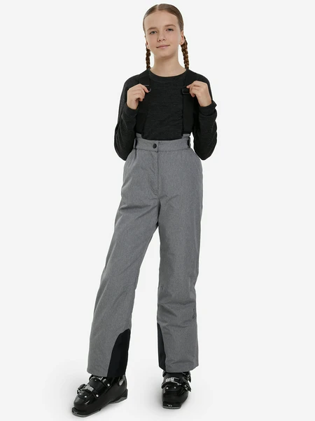 Брюки утепленные для девочек Glissade, серый, арт. 124530gsd-2a