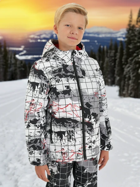 Куртка утепленная для мальчиков Glissade, белый, арт. 131783gsd-w1