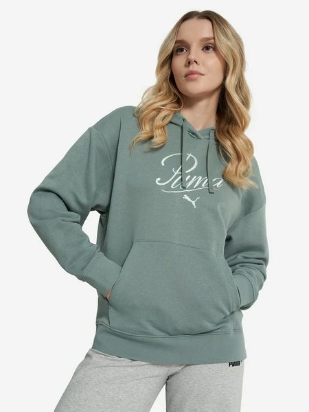Худи женское PUMA Ess Script Comfort, зеленый, арт. 684983p0p-30
