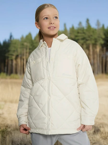 Куртка утепленная для девочек Outventure, бежевый, арт. 134771out-01