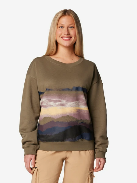 Свитшот женский Columbia Meridian Creek Crew, зеленый, арт. 2086051clb-397